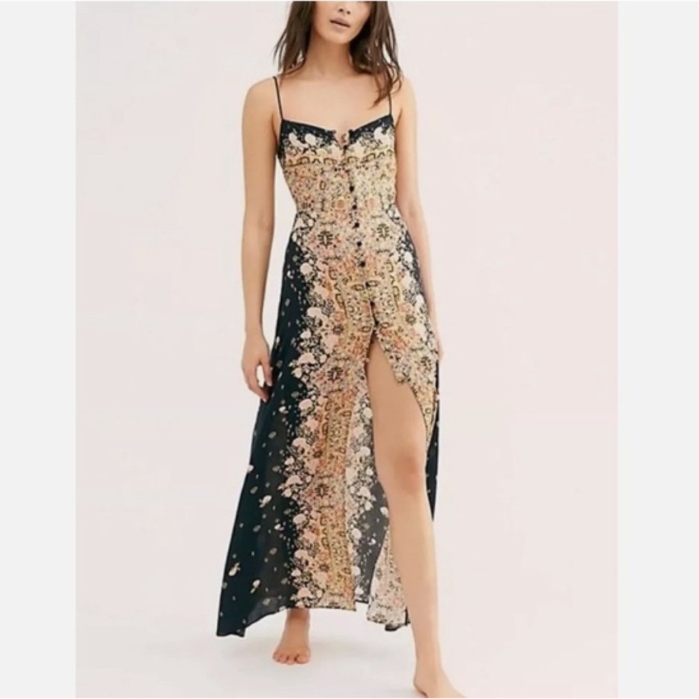 Free People Morning Song Printed Maxi Dress - Size L